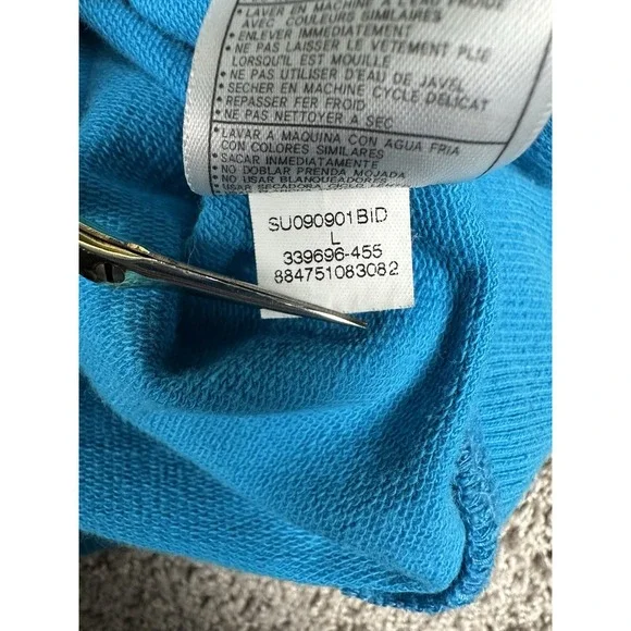 Vintage Nike Sweatshirt‎ Men's Large Retro Logo Pullover Aqua Blue 90s Y2K - Picture 9 of 11